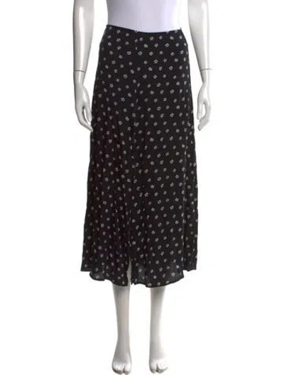 Pre-owned Reformation Floral Print Midi Length Skirt In Multi