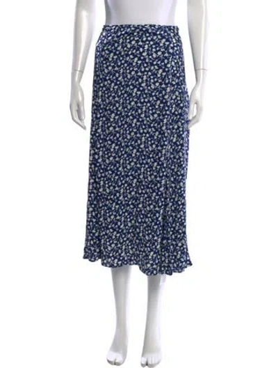 Pre-owned Reformation Floral Print Midi Length Skirt In Multi