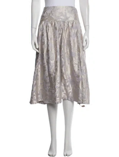 Pre-owned Reformation Floral Print Midi Length Skirt W/ Tags