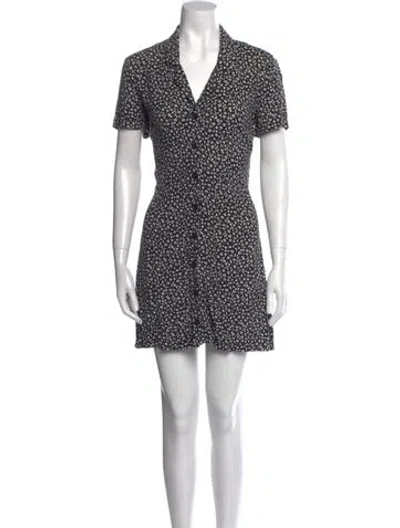 Pre-owned Reformation Floral Print Mini Dress In Multi