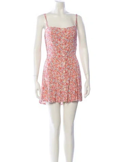 Pre-owned Reformation Floral Print Mini Dress In Multi