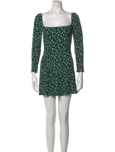 Pre-owned Reformation Floral Print Mini Dress In Multi