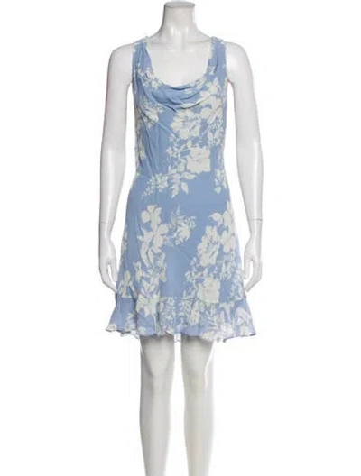 Pre-owned Reformation Floral Print Mini Dress In Multi