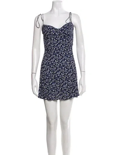 Pre-owned Reformation Floral Print Mini Dress W/ Tags In Multi
