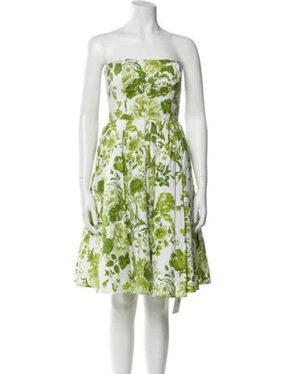 Pre-owned Reformation Floral Print Mini Dress In White
