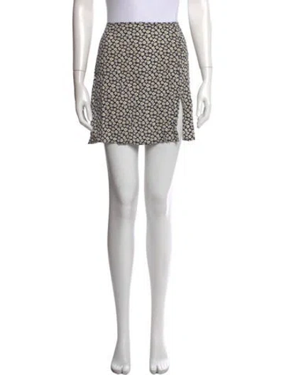 Pre-owned Reformation Floral Print Mini Skirt
