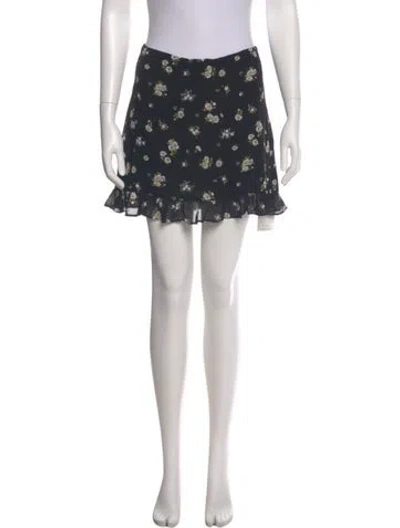 Pre-owned Reformation Floral Print Mini Skirt In Multi
