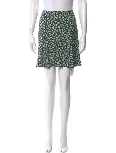 Pre-owned Reformation Floral Print Mini Skirt In Multi