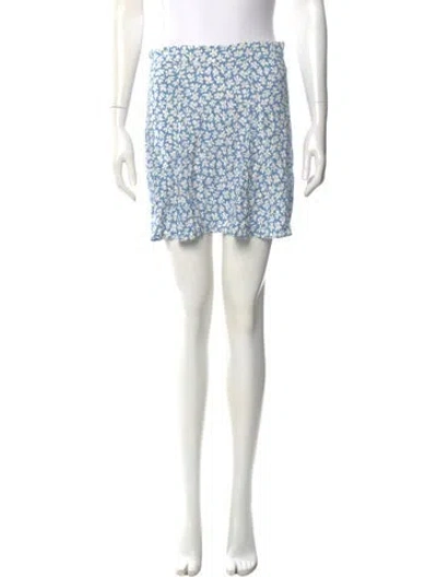 Pre-owned Reformation Floral Print Mini Skirt In Multi