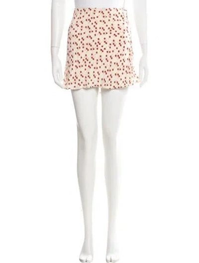Pre-owned Reformation Floral Print Mini Skirt In Multicolor