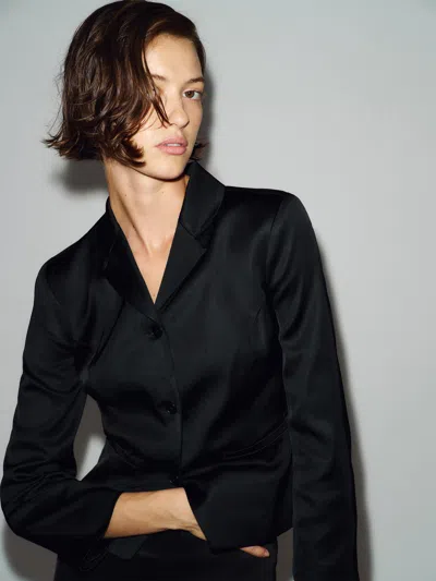 Reformation Florence Blazer Black Large