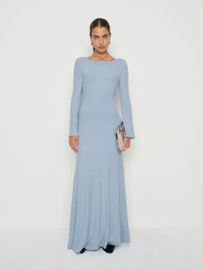 Reformation Florence Knit Dress In Blue