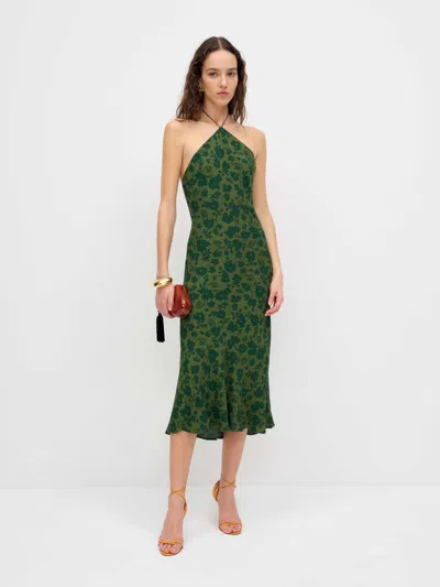 Reformation Floria Dress Green Xs
