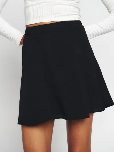 Reformation Flounce Skirt In Black
