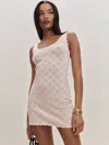 Reformation Forest Cotton Sweater Dress In Powder Pink
