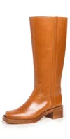 Reformation Frances Knee Boots Whiskey Leather In Whiskey Leather