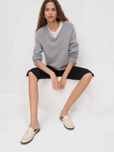 Reformation Francine Loafer Mule Ivory 10.5 In White