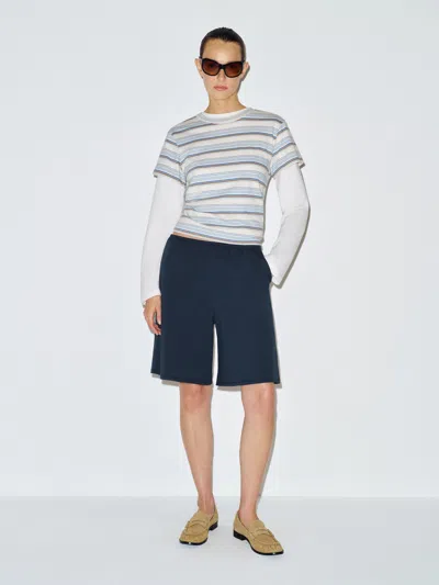 Reformation Frank Knit Short Blue Large