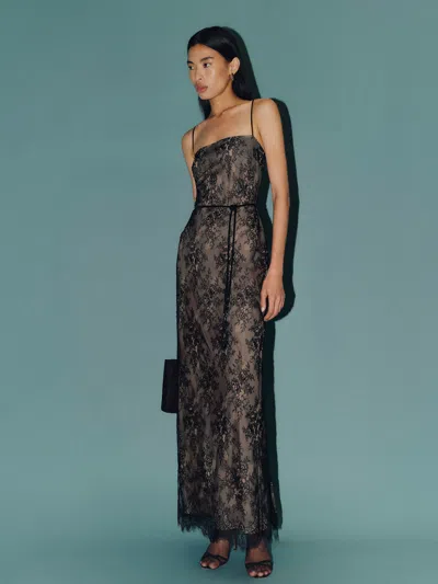 Reformation Frankie Dress In Brown