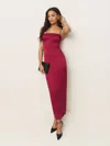 Reformation Frankie Satin Dress In Rubies