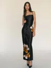 Reformation Frankie Silk Dress In Black