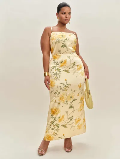 Reformation Frankie Silk Dress Es