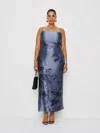 Reformation Frankie Silk Dress Es In Blue