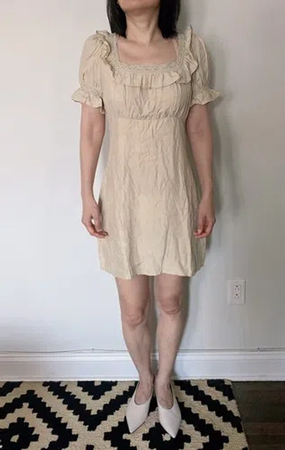 Pre-owned Reformation Frappe Dress Size 6 Orig. $248 In Beige