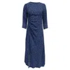 Reformation Freda Midi Dress In Blue Viscose In Blue