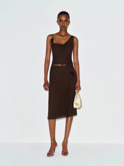 Reformation Freya Two Piece Brown Xl