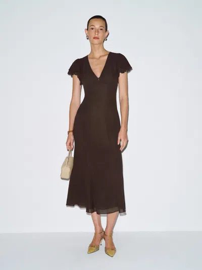 Reformation Frost Dress Brown 8