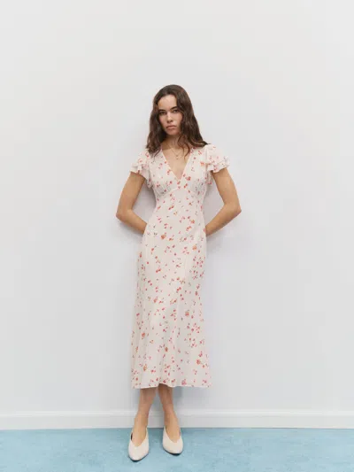 Reformation Robe Frost Ivoire 34 In White