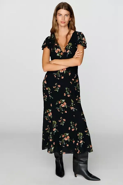 Reformation Frost Midi Dress In Black