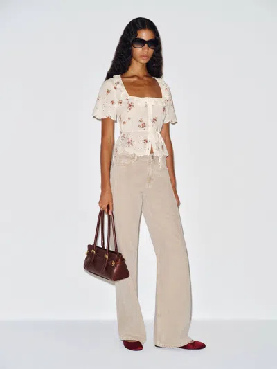 Reformation Gabbie Top Ivory 0 In Neutral