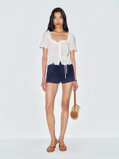 Reformation Gabbie Top Ivory 4 In Brown