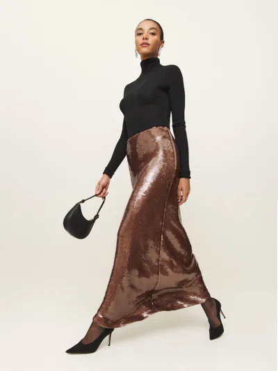 Reformation Gabriella Skirt In Terra