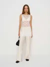Reformation Gabrielle Knit Top In White