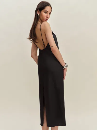 Reformation Gael Linen Dress In Black
