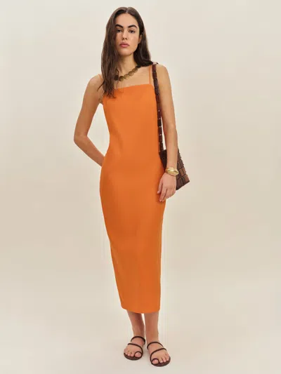 Reformation Gael Linen Dress In Citrus