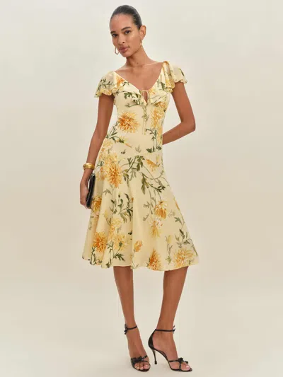 Reformation Gaelle Dress In Orange