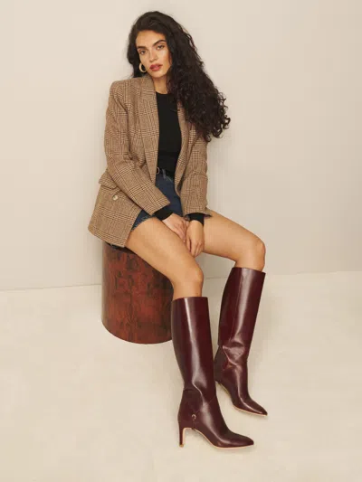 Reformation Gaelle Knee Boot In Ruby
