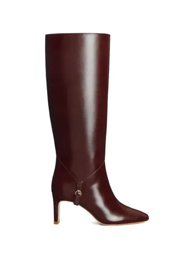 Reformation Gaelle Knee-high Boots In Burgundy