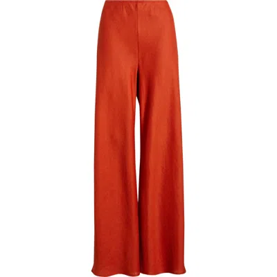 Reformation Gale High Waist Linen Pants In Red