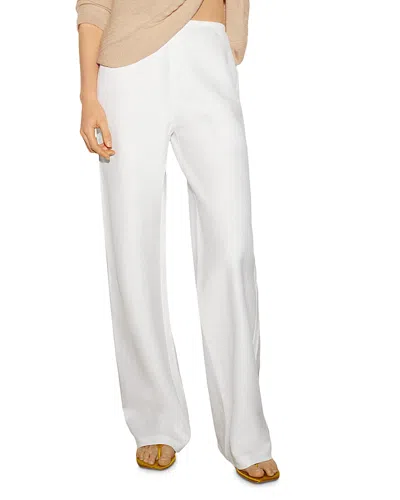 Reformation Gale Linen Mid Rise Pants In White