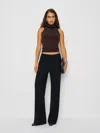 Reformation Gale Mid Rise Bias Pant In Black