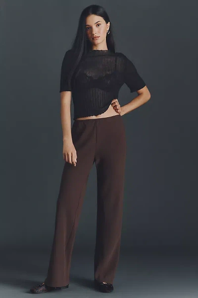 Reformation Gale Mid-rise Bias Pants In Brown