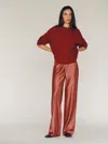 Reformation Gale Satin Mid Rise Bias Pant In Multi