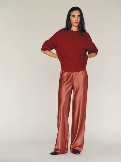 Reformation Gale Satin Mid Rise Bias Pant In Multi