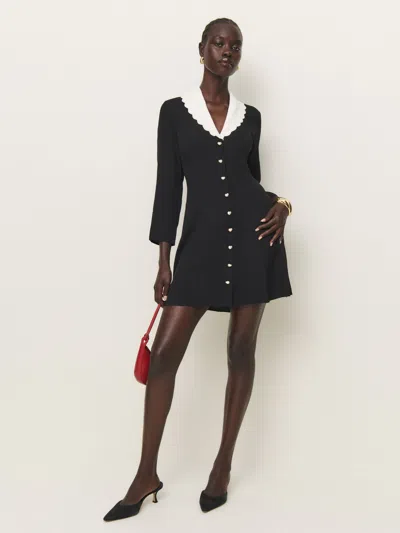 Reformation Galene Dress In Black