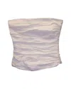 Reformation Gathered Strapless Top In White Cotton In White